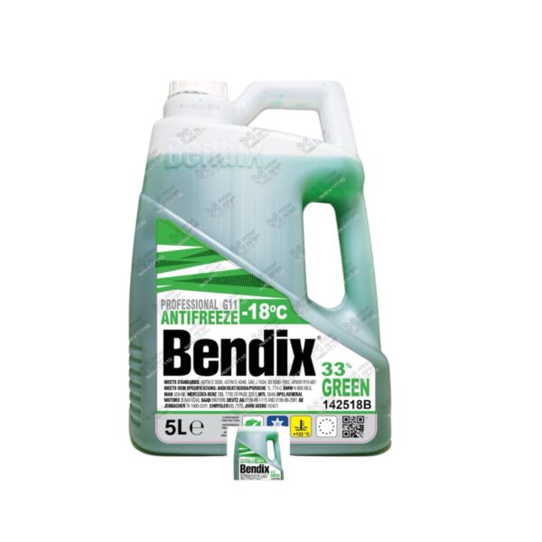 تركي  BENDIX 
بندكس مياه تبريد خضراء 5لتر تركيز 33% Antifreeze-18
( غير متوفر )
H*